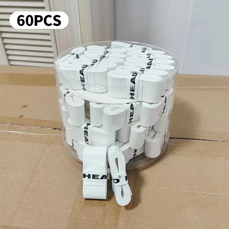 60pcs Universal Sweatbands Overgrip Anti-slip Tennis Racket Padel Shock Absorption Badminton Grips Slingshot Tennis Racket