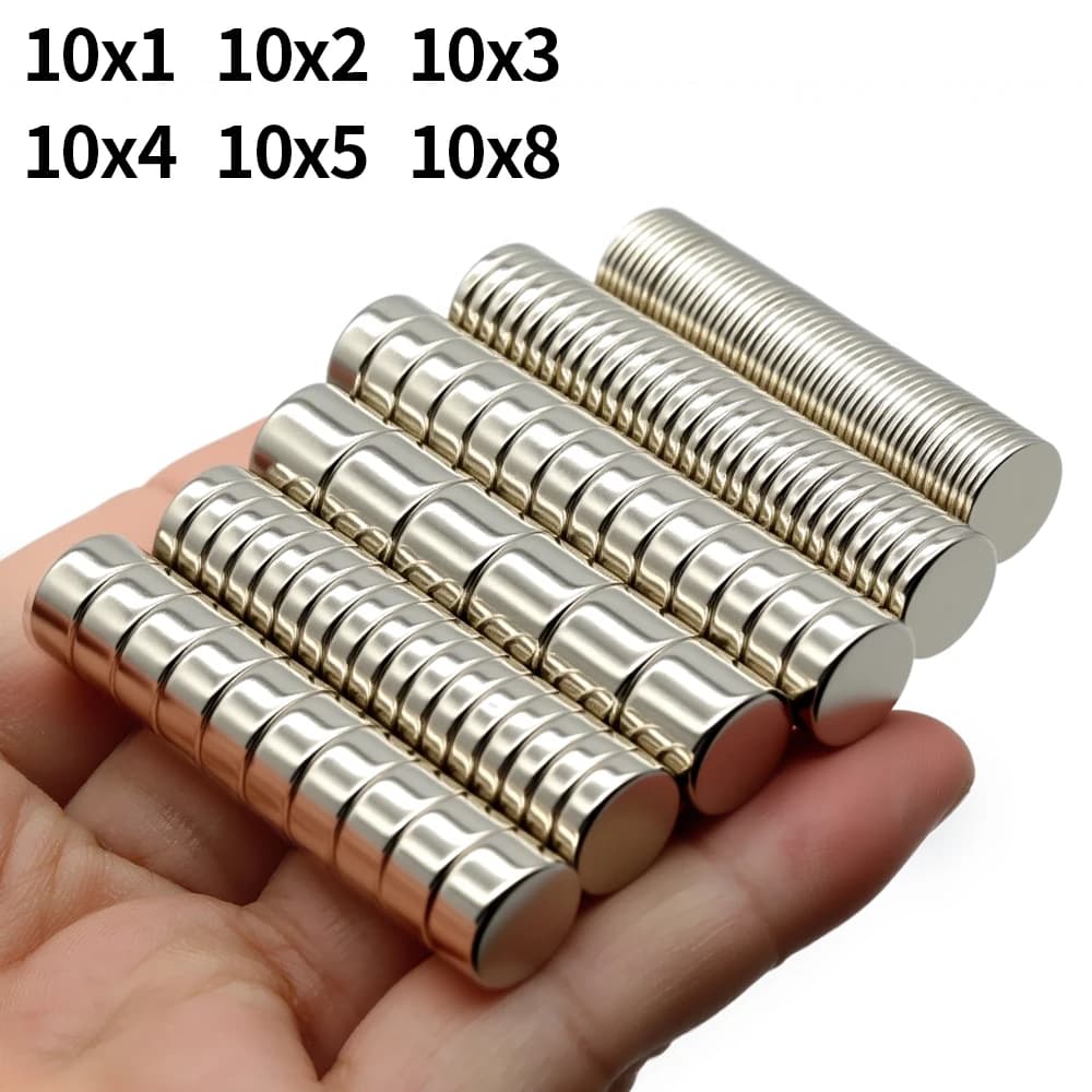 Super Strong Neodymium Magnet N35 NdfeB Permanent Magnetic imanes Round Powerful Magnets Refrigerator 10x1 10x2 10x3 10x5mm