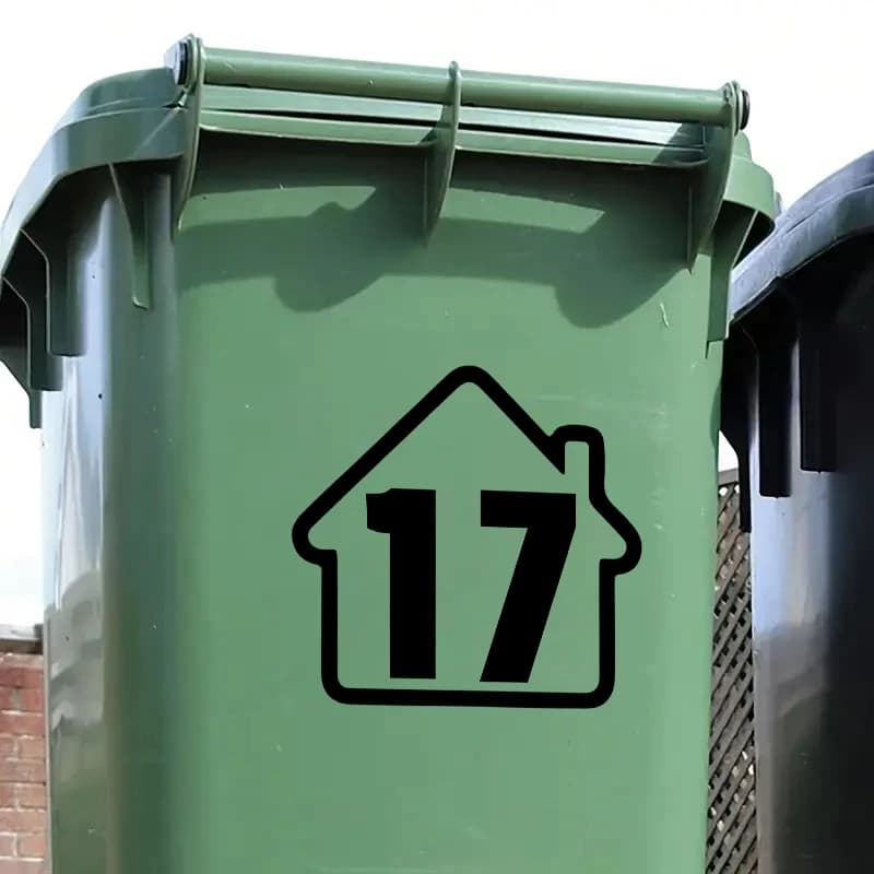 Self-adhesive Trash Can Number Stickers, Wheelie Bin Identification Decals For Garage, DIY Free Combination, Waterproof Labels