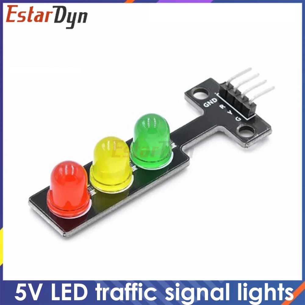 Red Yellow Green Traffic Light Module , 3-Color LED Signal Kit for STEM Education & School Model Projects