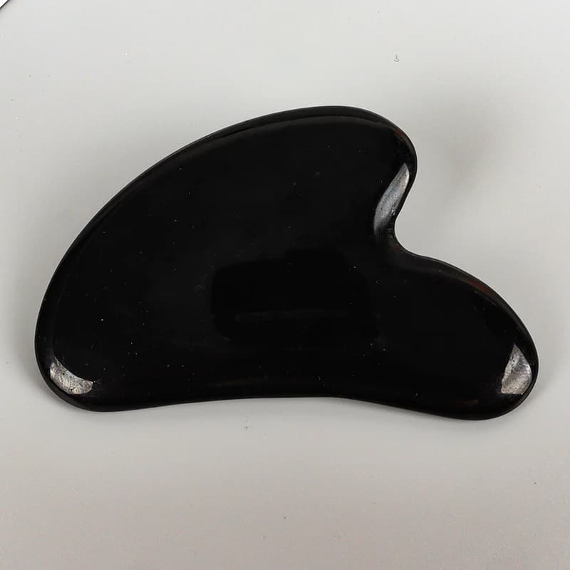 Black Obsidian Face Gua Sha Facial Tool Skin Massage Body Natural Jade Stone Guasha Massager Crystal Scrape Product