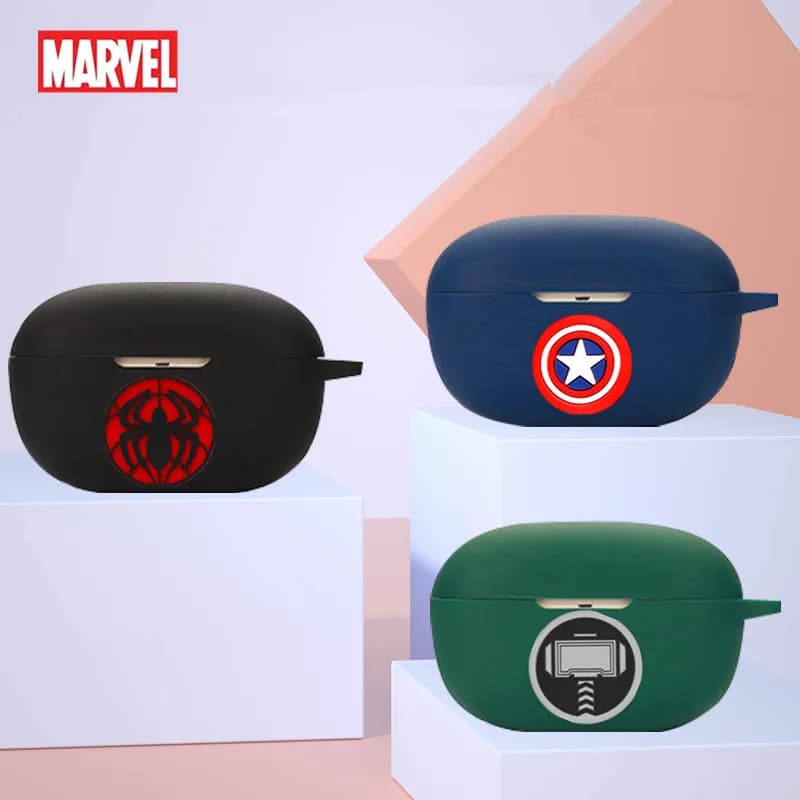 Cartoon Marvel Earphone Case Cover For Anker SoundCore Life A3i/Dot3i Silicone Blutooth Earbuds Charging Box Protective Shell