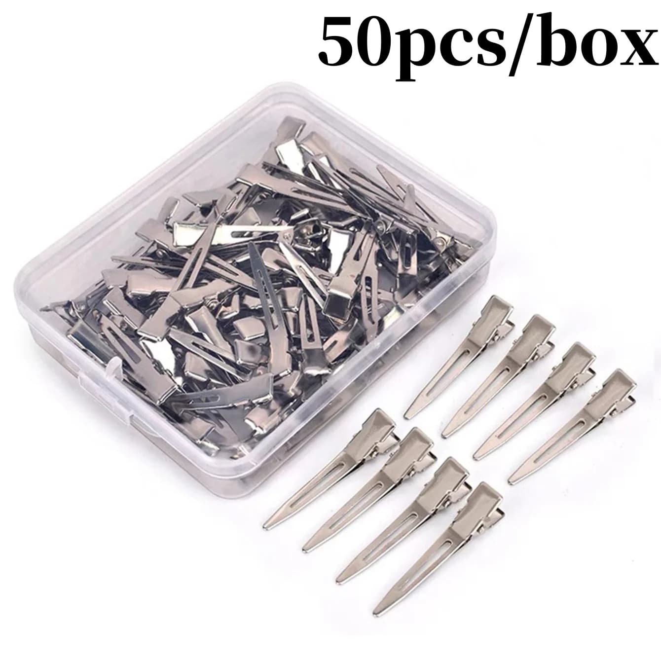 20-50pc Ladies Salon Fixed Hairclip Metal Silver Seamless Hair Pin 4.5cm Stylish Hair Root Fluffy Clips DIY Hairdressing Tools
