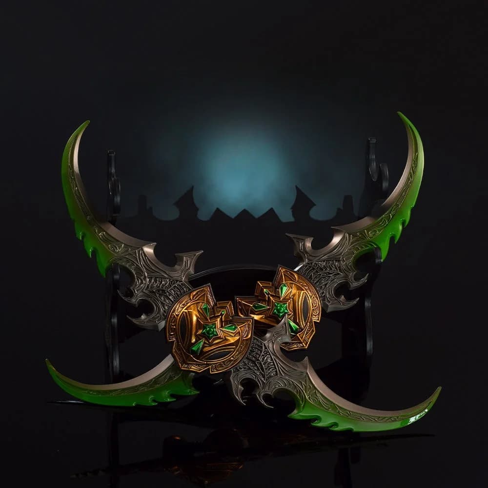 Egg knife weapon model decorative knife, demon hunter double blade collection, desktop ornaments, handicrafts, unsharpened