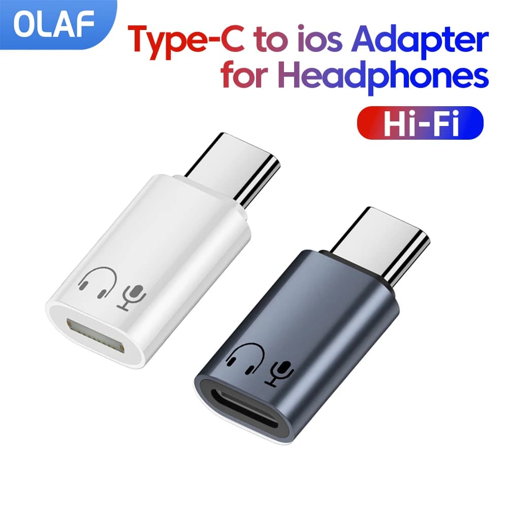 Olaf Type-c to Lightning Headphone Audio Adapter USB-C Converter for Iphone 16 15 Samsung Headphone Adapters For PC Laptops iPad