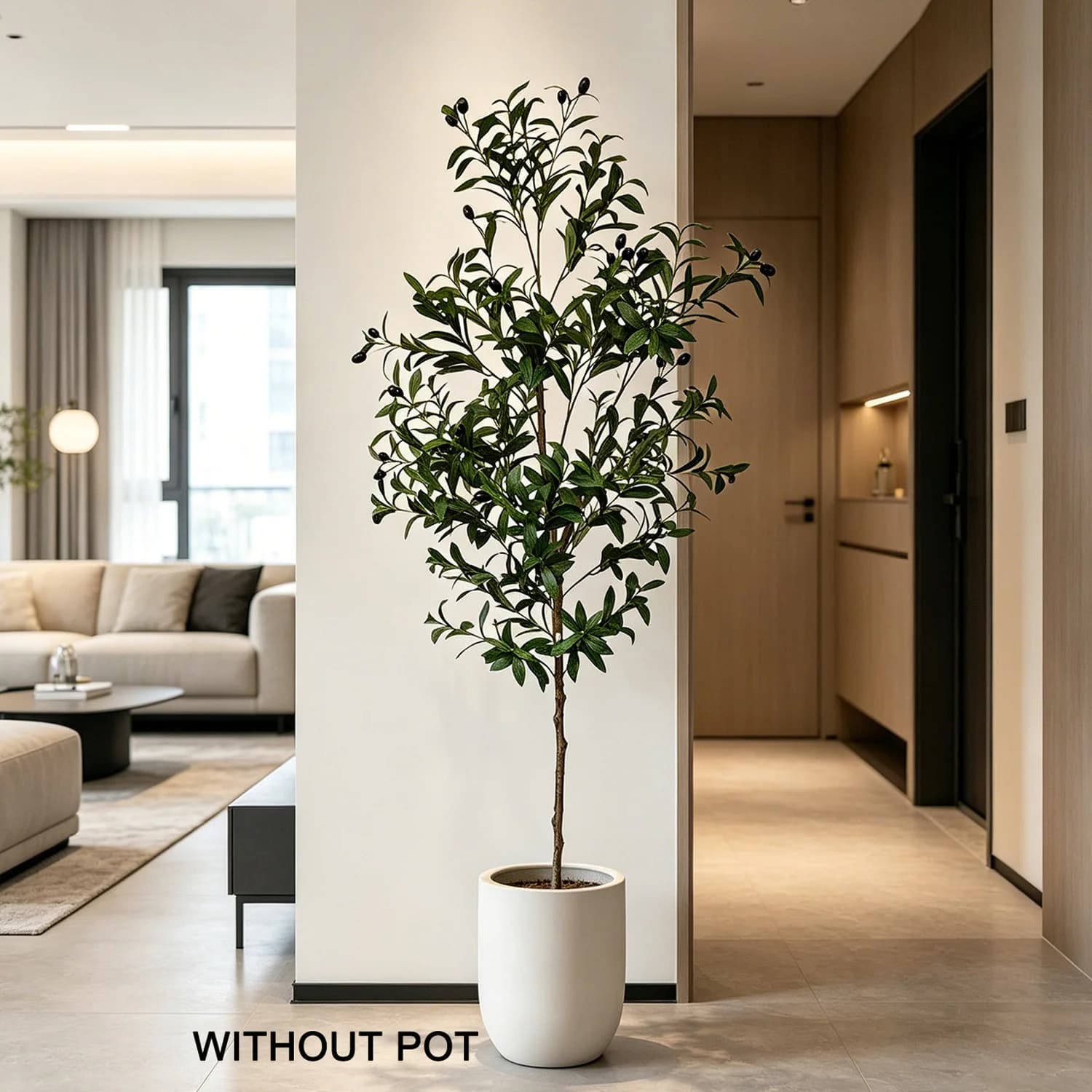 120-180cm Artificial Olive Tree Plant Indoor Outdoor Ornament Fake Plant for Home Garden Balcony Living Room Decoration