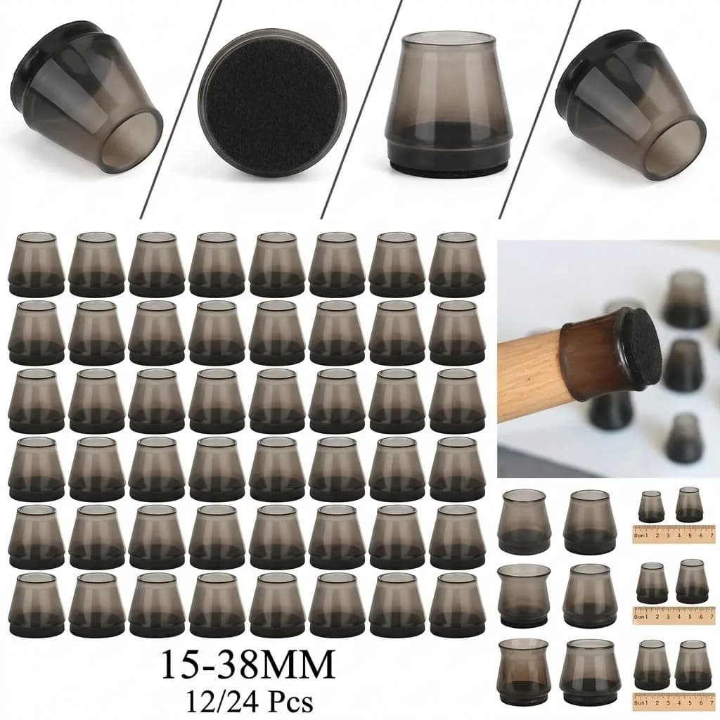 12/24Pcs Anti-Slip Silent Foot Protection Covers for Table & Chair Legs – Wear-resistant & Noise Reducing