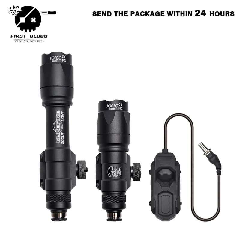 Surefire SF Tactical M300/M600 Flashlight with AXON Switch 20mm Picatinny Rail - Powerful Hunting & Airsoft Strong Light