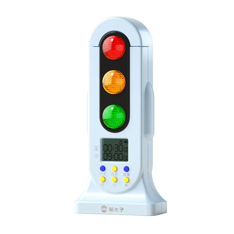 Smart Traffic Light Visual Timer Audio Digital LCD Display for Kids Classroom Kitchen Game Countdown Timer Study Time Management