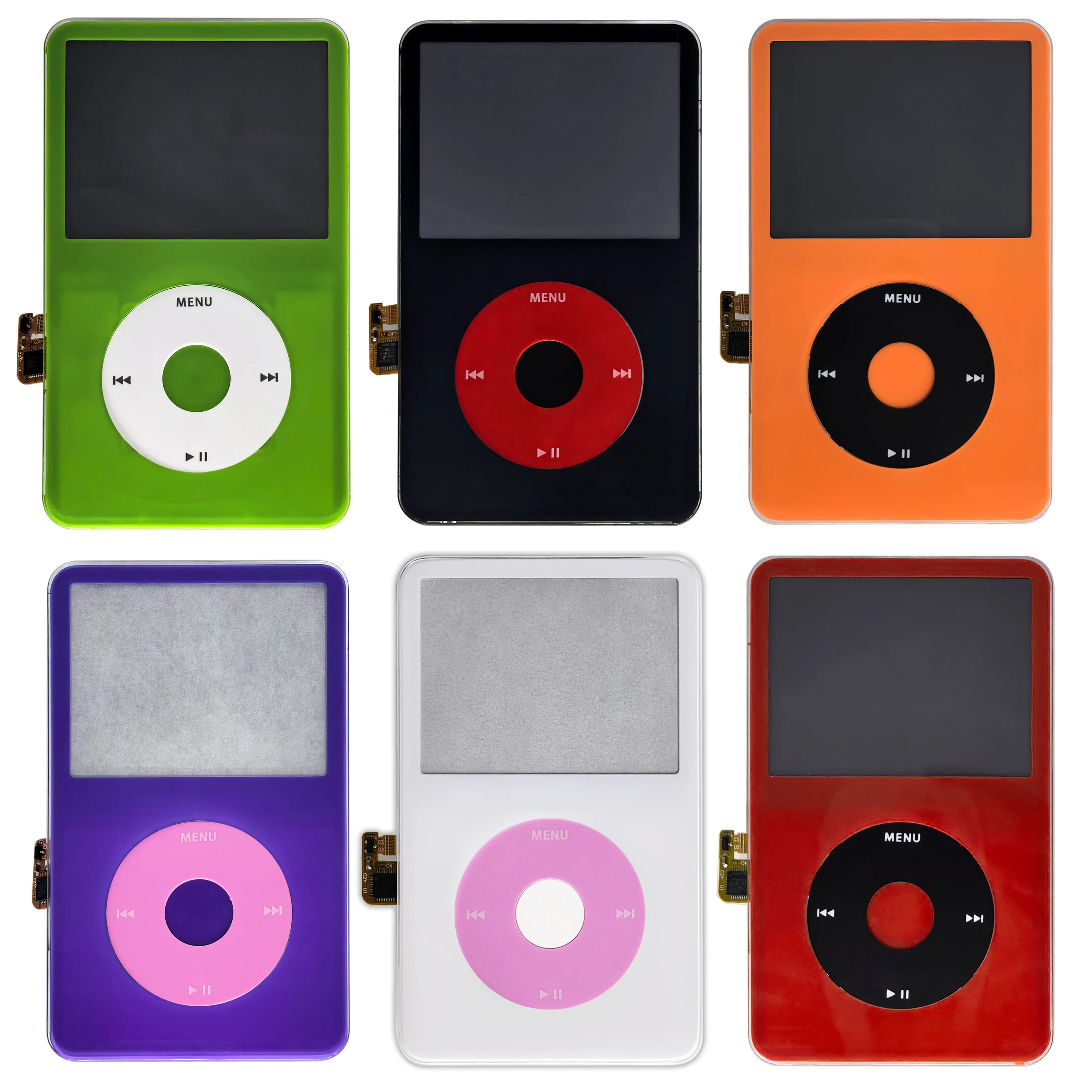 Front Housing Assembly for iPod 5th 5.5th Gen Video, Includes Faceplate Case Cover with Click Wheel & Center Button