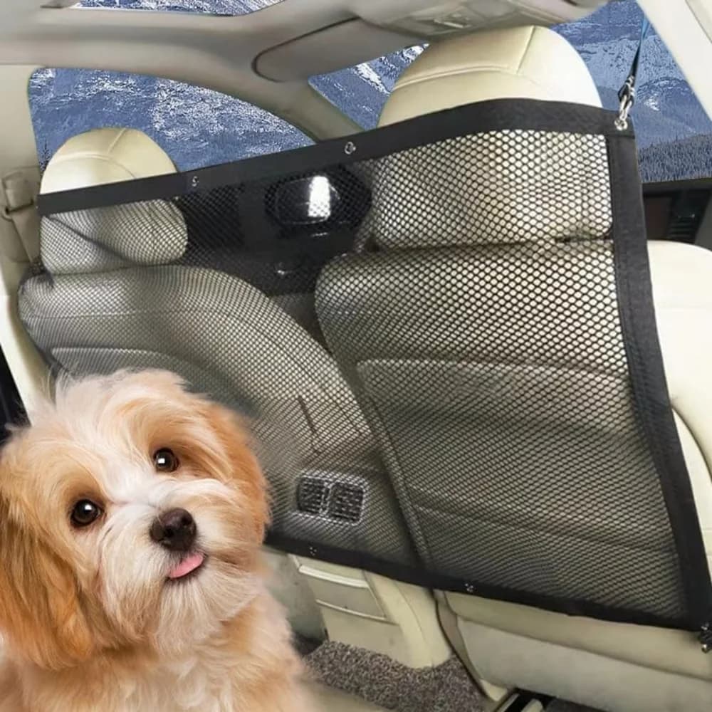 Dog Barrier for Car, Dog Car Barrier with Hooks,Dog Car Separator, Car Net for Animals, Car Barrier for Dogs, Car Dog Separation