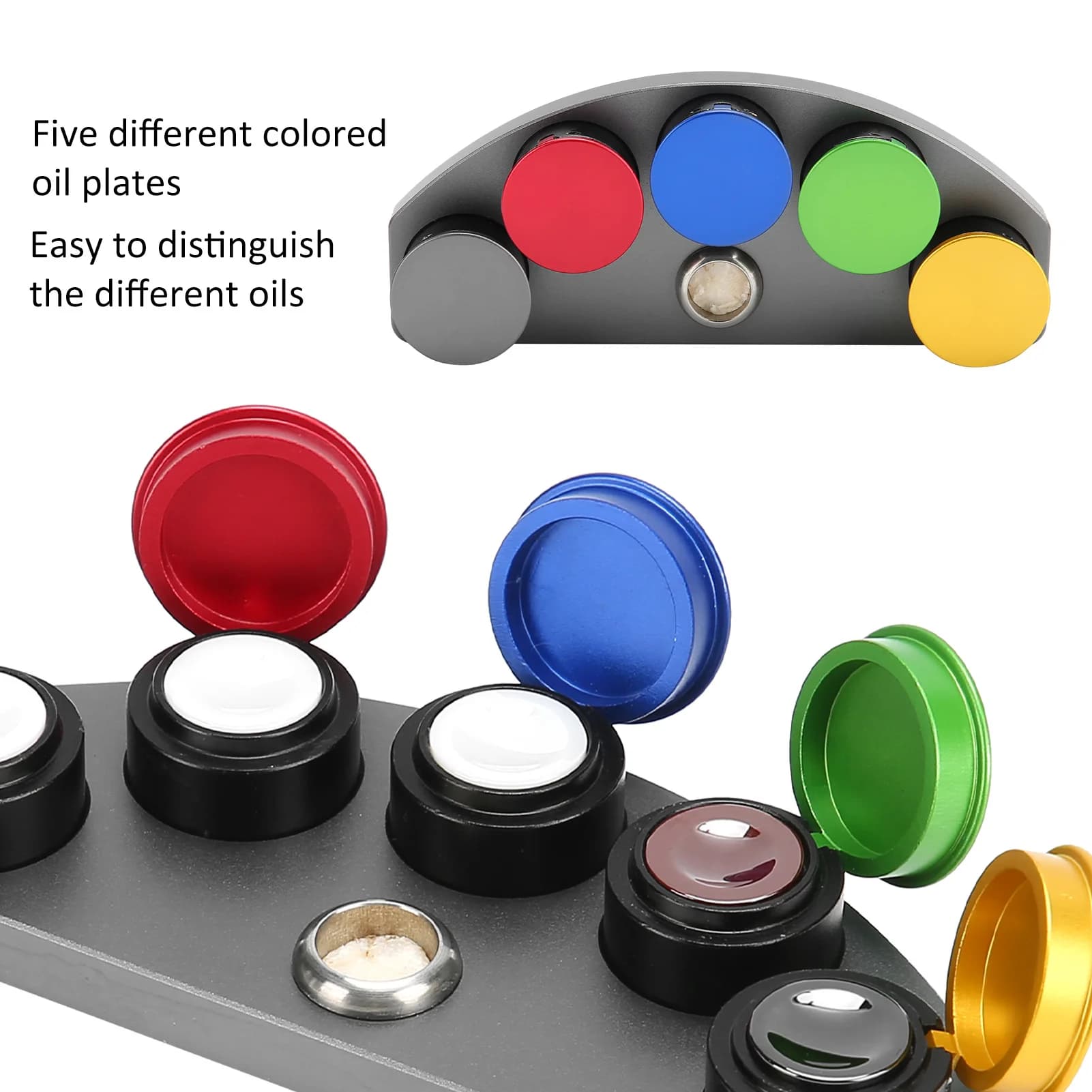 Watch Oiler Watch Oiler Kit Alloy Five Holes Watch Oil Dishes Oil Cup Watch Repairing Part Accessory Watch Repairing Oiler Stand