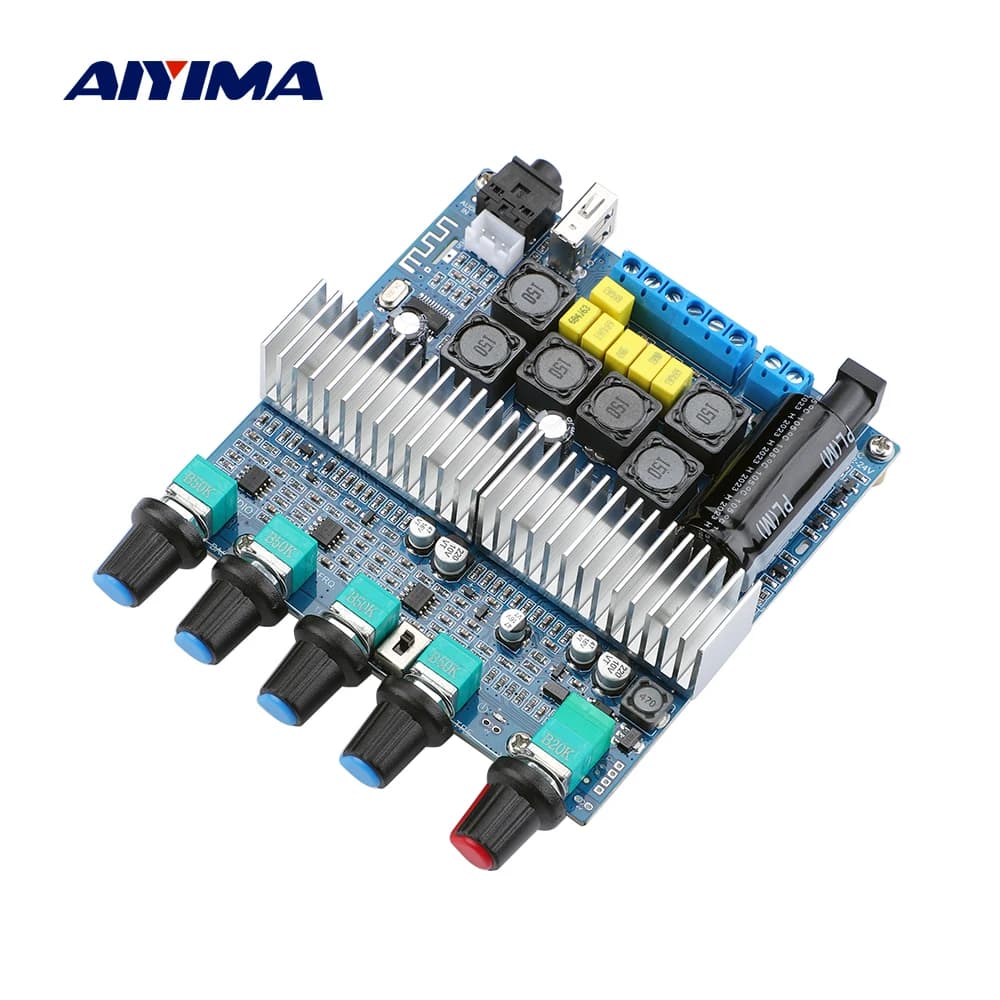 AIYIMA Audio Upgraded TPA3116 Subwoofer Amplifier Board 2.1 Channel HiFi USB DAC Bluetooth 5.0 Power Amplifiers 2x50W+100W