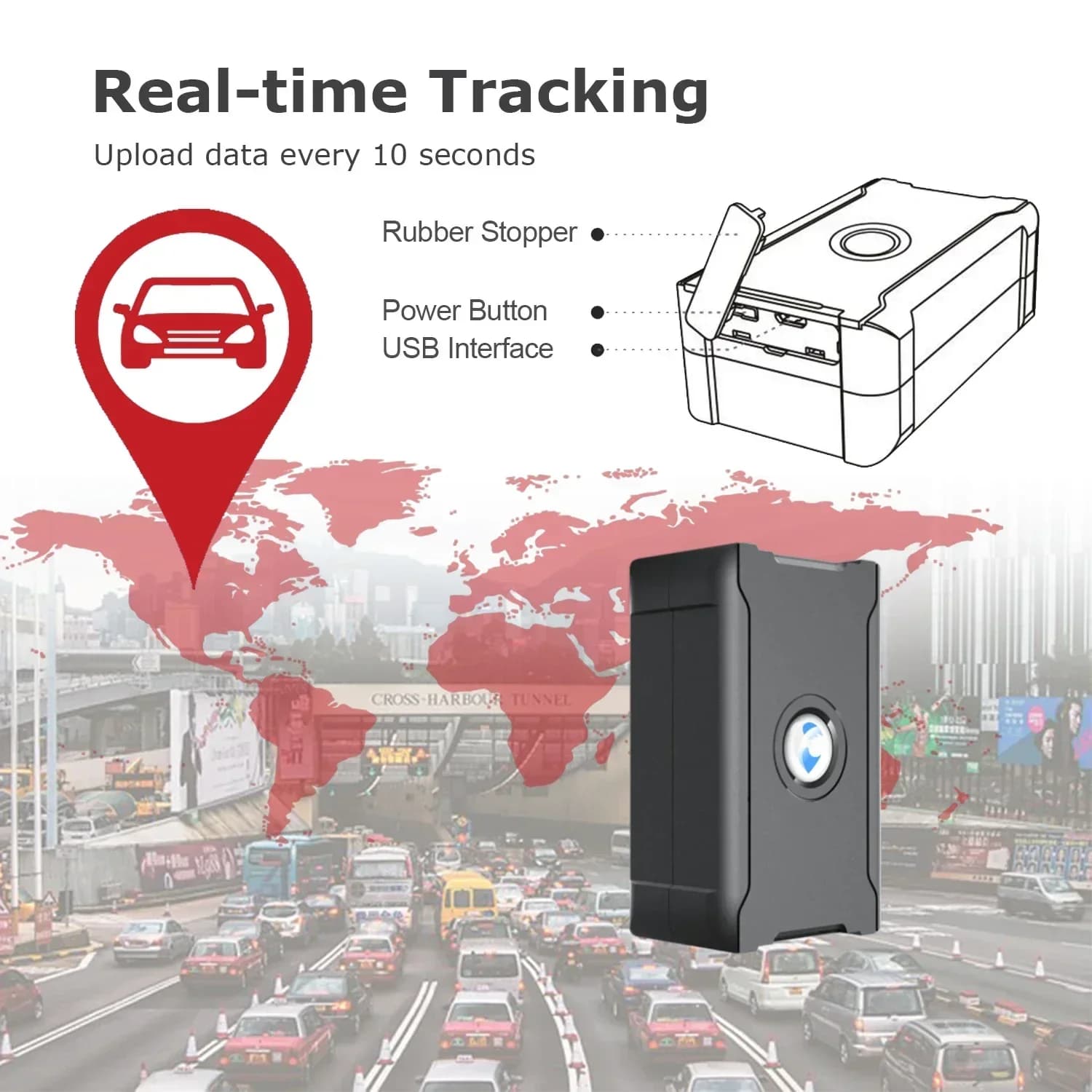 4G LTE GPS Tracker for Vehicles Car Motorcycle Unlimited Distance Tracking Device with Affordable Subscription