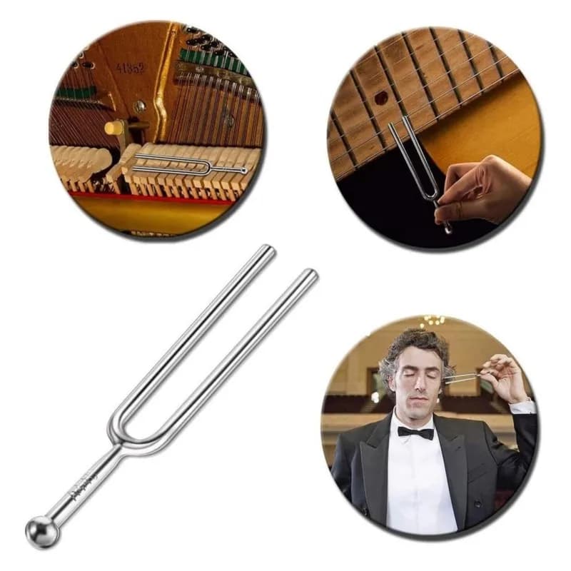 Medical Tuning Fork 440Hz A Tone Stainless Steel Violin Tuner Hammer Healing Sound Percussion Instrument Part Musical Instrument