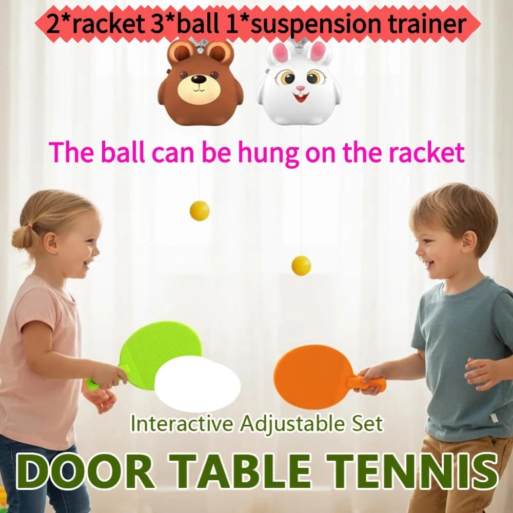 Indoor Hanging Table Tennis Trainer for Game Sports Exercise Indoor Playing Children for Door Frame Convenient Ping Pong Trainer