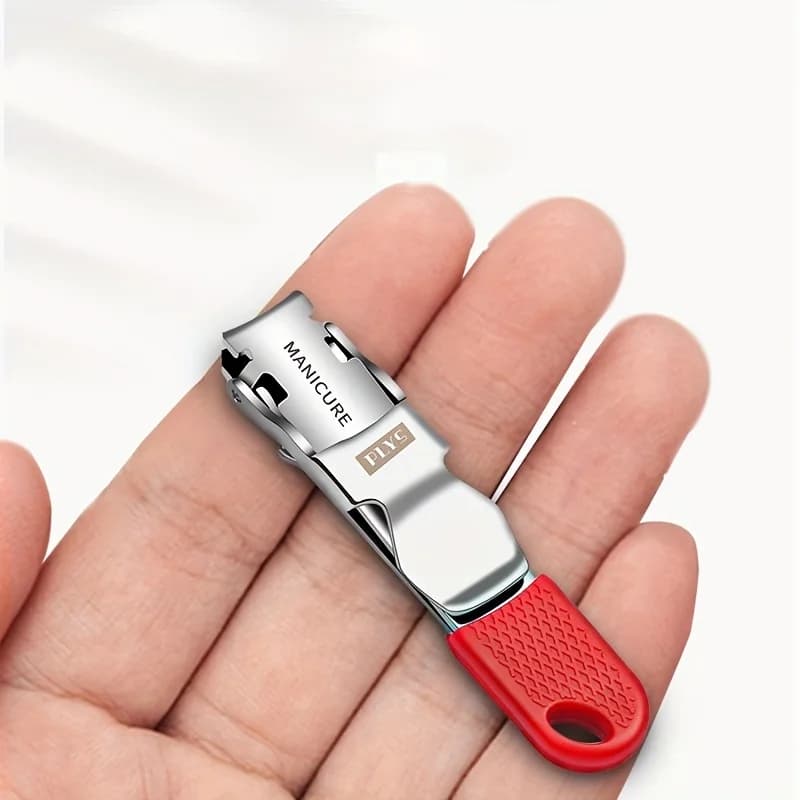 Mini Nail Trimmer Stainless Steel Portable Folding Nail Clippers with Keychain - Convenient Pedicure Tool for On-the-Go Grooming