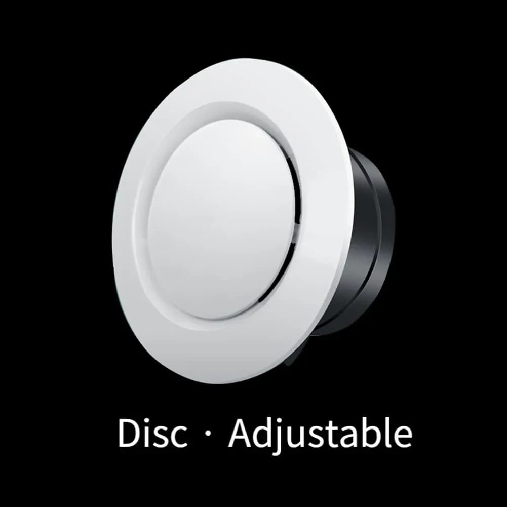 75/100/125/150mm Exhaust Hood ABS Air Vent Extract Valve Grille Round Diffuser Ducting Ventilation Cover Air Volume Cooling Vent