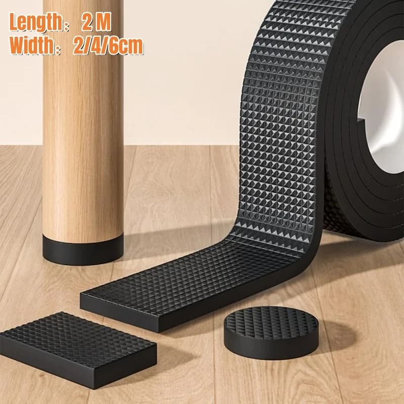 DIY Anti-slip Furniture Pads Mute Mats Bumper Damper Thick Non-Slip Pad Foot Cover Self Adhesive Table Chair Foot Protection Pad