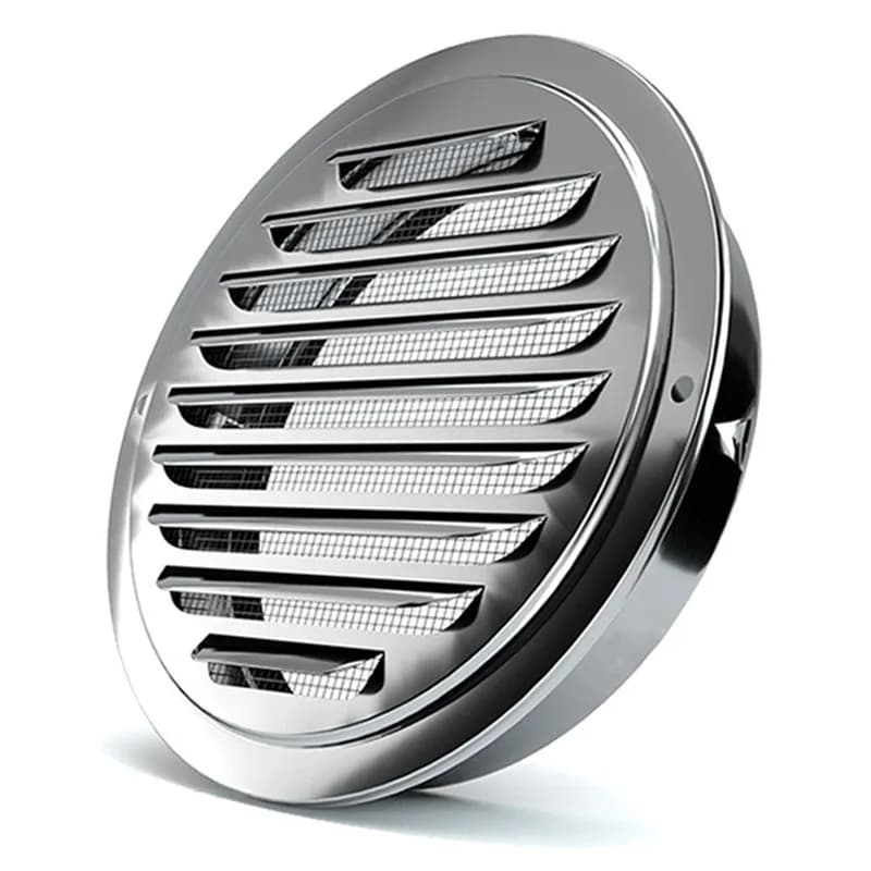 Stainless Steel Exterior Wall Air Outlet Vent Grille 70-200mm Round Duct Cap Air Ventilation Cover Hole Plug Ventilation System