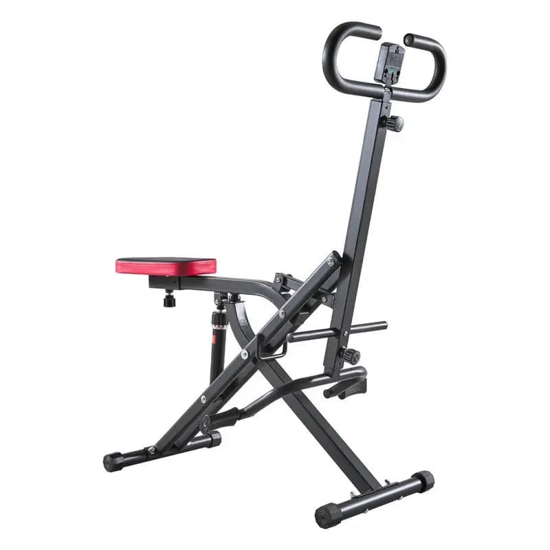 Squat machine for deep squats at home, foldable exercise equipment, glute trainer with 12 levels of adjustable resistance, home workout equipment for