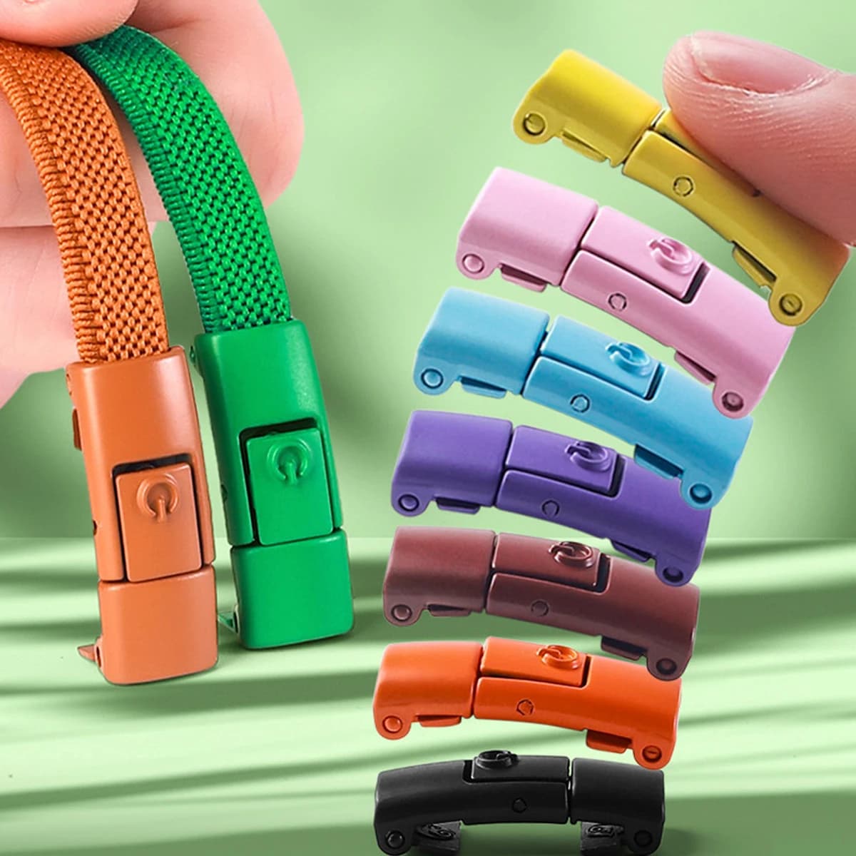 Pack of 2 Sneaker Buckles,  Shoelaces Buckle, Shoe Laces Closures, Elastic Laces Closure, Metal Shoelaces for Trainers Shoelaces