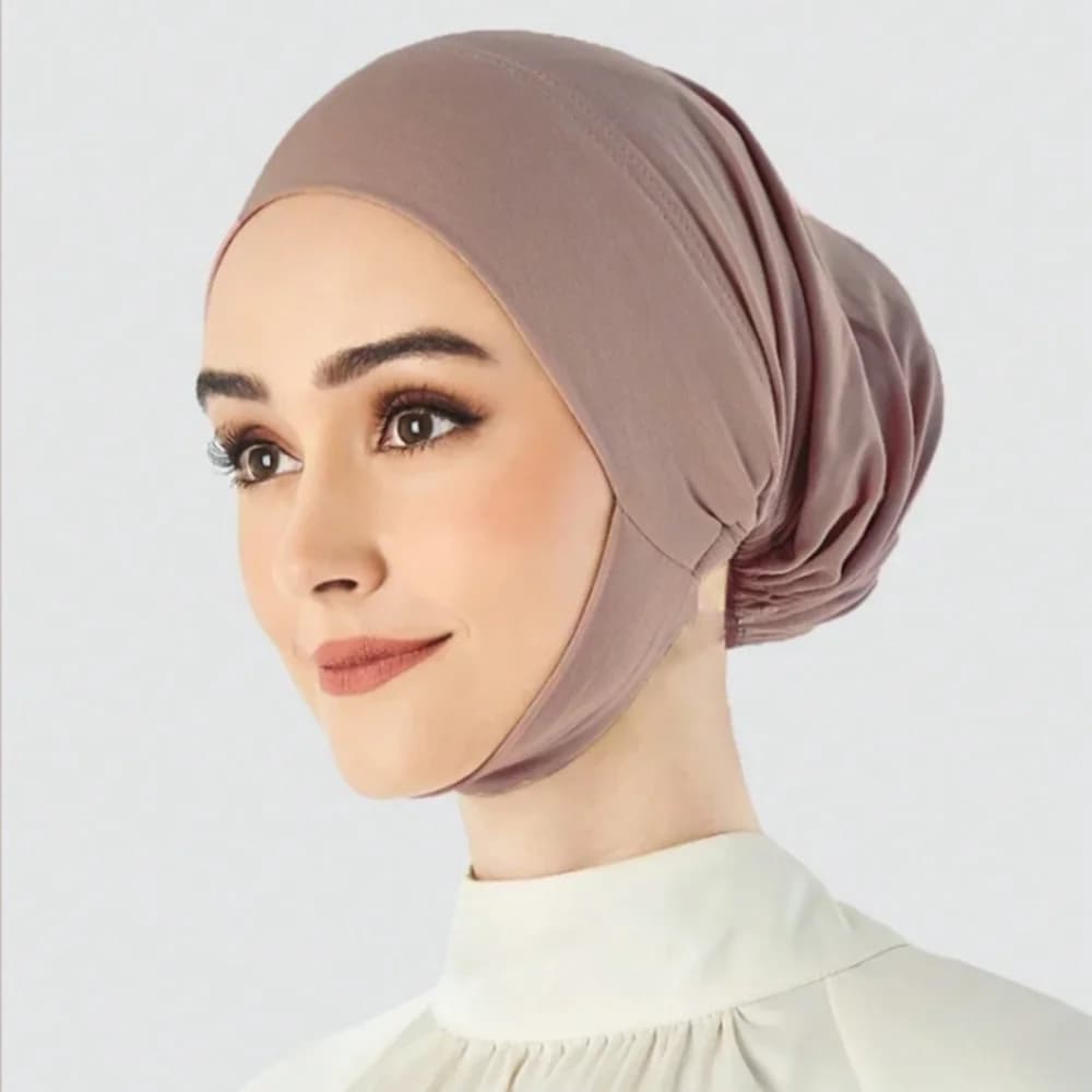 1/2/Pcs Muslim Inner Cap Hijab For Women Solid Underscarf Hijab Undercap Scarf Turban Hat Islamic Muslim Hijabs Ready To Wear