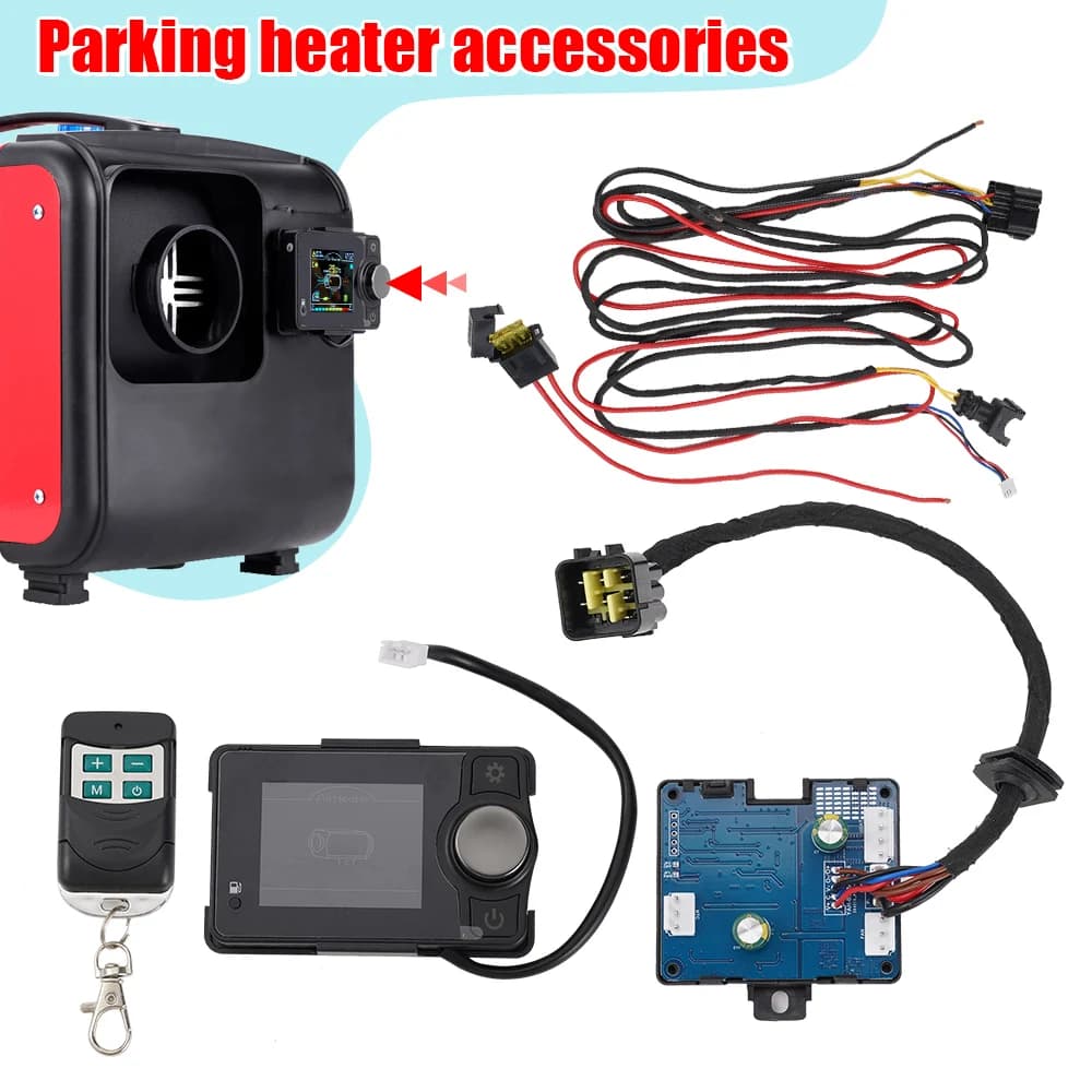 For 5KW Parking Heater Accessories Bluetooth Motherboard, Switch, Remote Control Wiring Harness Combination Set