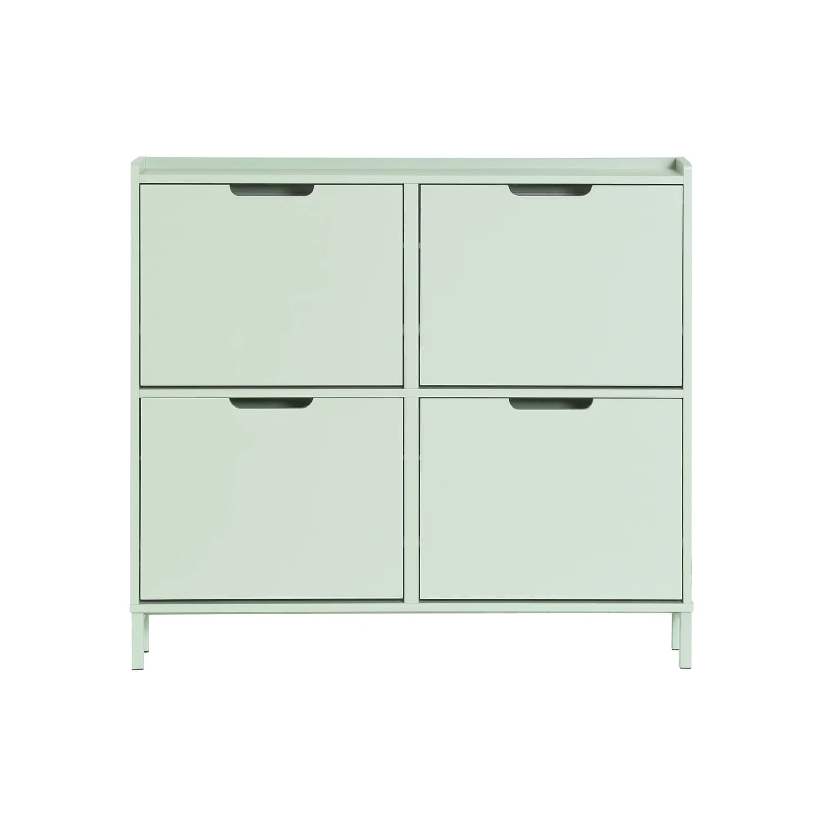 SoBuy FSR100 4 flap shoe rack 8 shelf surface shoe cabinet narrow shoe chest of drawers shoe shelf