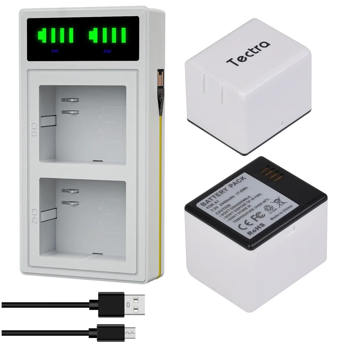 2440mAh Replacement Battery /Battery Charger Station Compatible with Arlo Pro / Pro 2-VMA4400