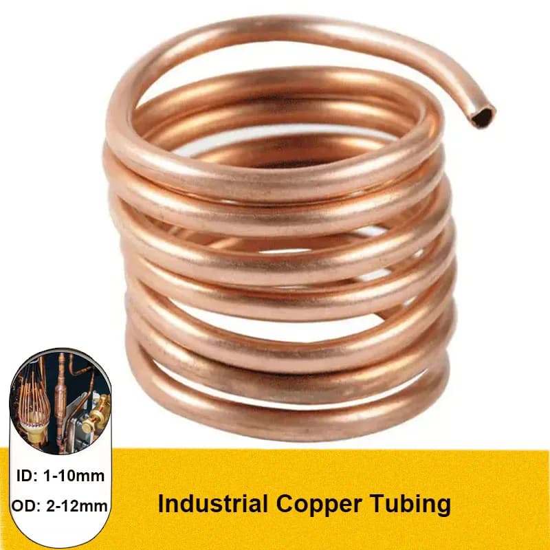 High Quality 1M Soft Copper Tube Coil OD 2/3/4/5/6/8/10/12mm Coppers Wire Pipe Airs Conditioner Cooling DIY Crafts