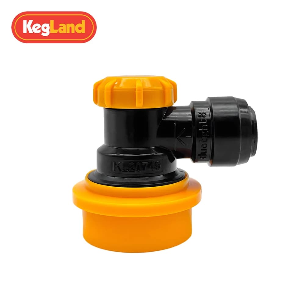 KegLand Ball Lock Disconnect (Black/Liquid) - Duotight 8mm (5/16")