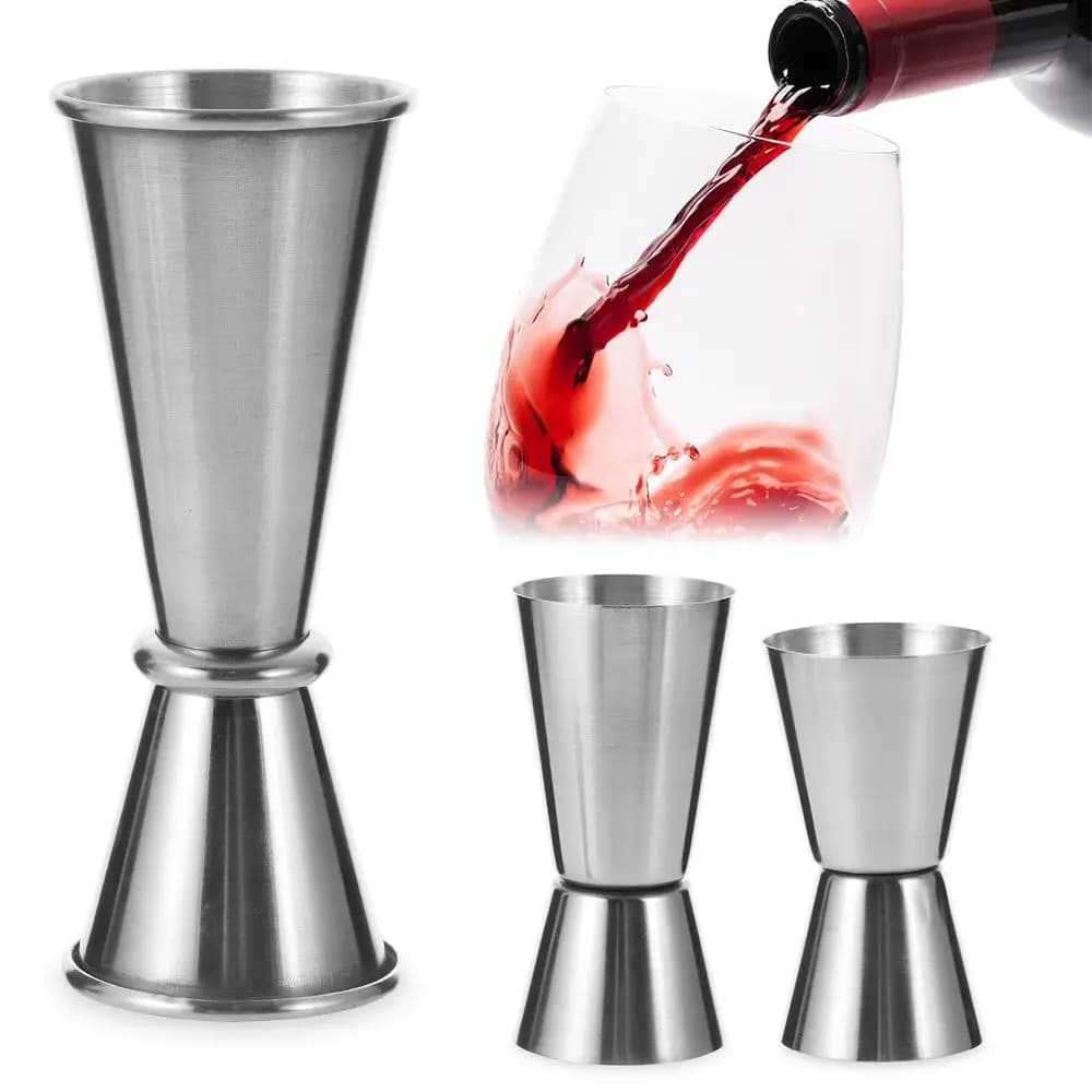 1pc Stainless Steel Cocktail Shaker Measure Cup Dual Shot Drink Spirit Measure Jigger Kitchen Bar Supplies