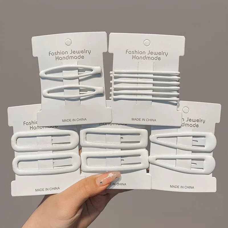 4-6pcPractical White Color BB Hairpin Hair Side Clips for Girls Women Nurse Korean Hair Accessories
