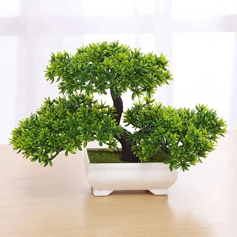 Artificial Plants Bonsai Simulated Tree Potted Fake Flowers Table Porch Potted Ornaments Home Wedding Decor Housewarming Gift