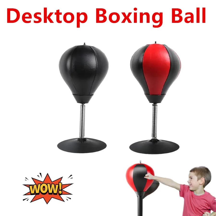 Desktop Boxing Ball Have Suction Cup Desk Punching Bag Boxing Equipment Kids and Adults Stress Relief Boxing Practice Exercise
