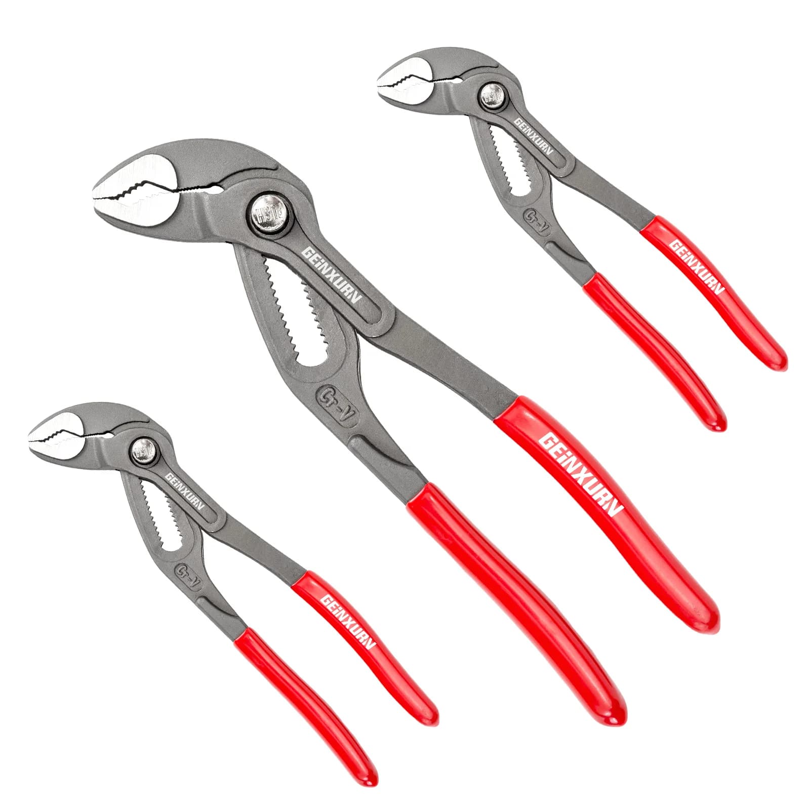 7" Groove Joint Pliers w/ Button Adjustment, 1.5" Max Capacity, CR-V Steel, Parallel Jaws for Plumbing