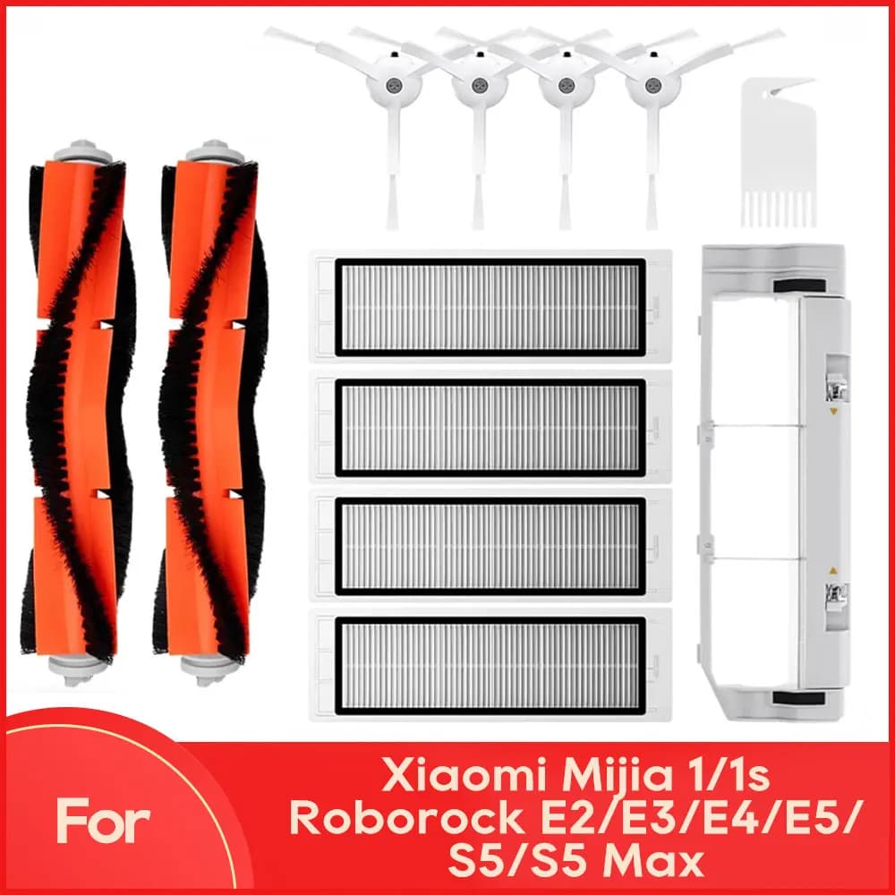 Fit For Xiaomi Mi Robot Vacuum Cleaner 1 / 1S SDJQR01RR SDJQR02RR Roborock E2 E3 E4 E5 S4 S4 Max S5 Main Side Brush Filter