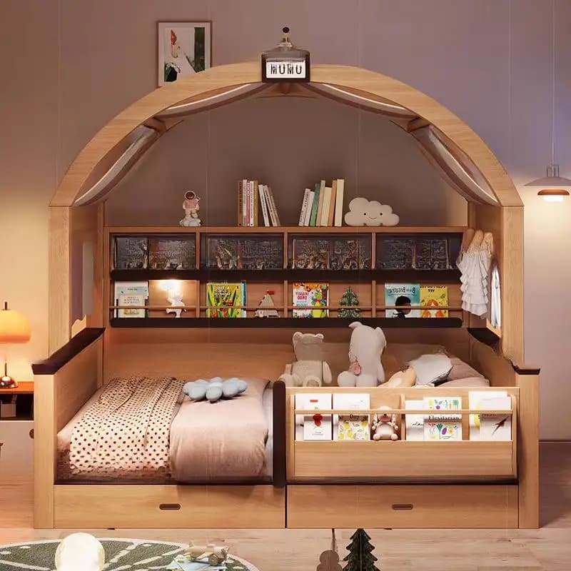 Canopy Normal Kids Beds Safety Europe Storage Modern Style Girls Kids Bed Princess Single Custom Lit Pour Enfants Furniture Home