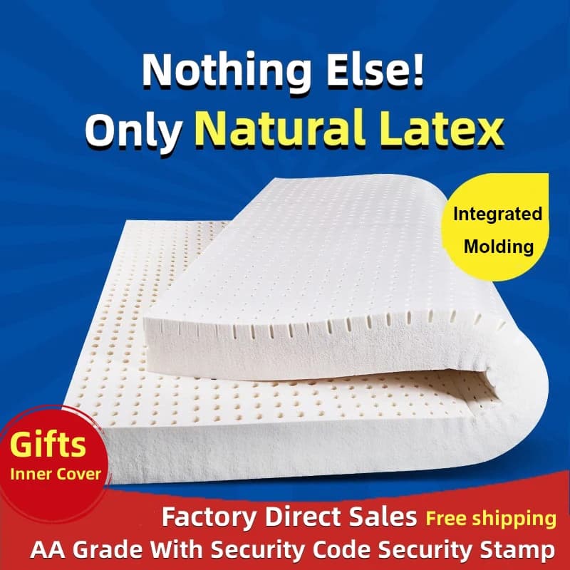 Top 100% Natural Latex Mattress High End Latex Source Liquid Foldable Slow Rebound Chinese Mats With Cotton Cover Customizable
