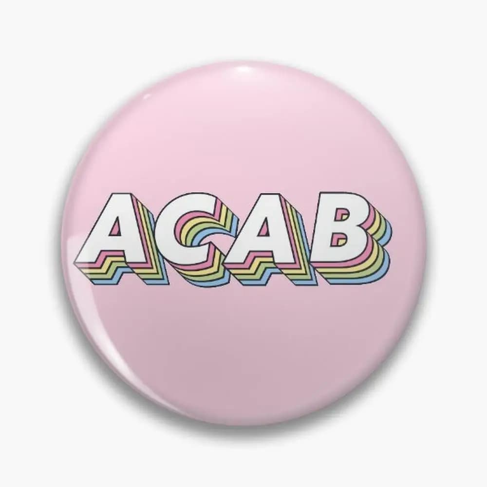 ACAB Rainbow Pin Buttons Brooches  Jewelry Accessory Customize Brooch Fashion Lapel Badges