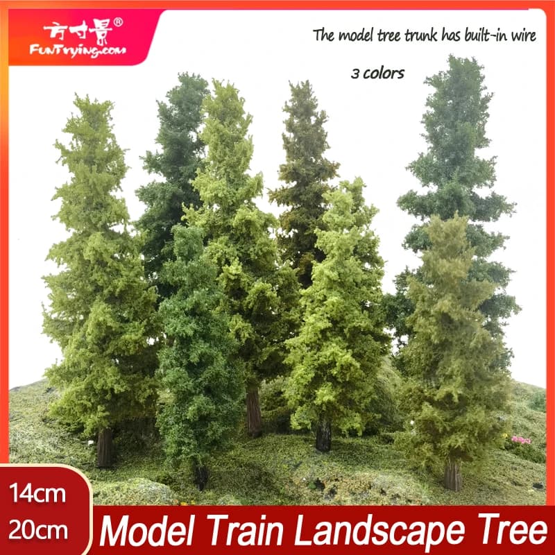 14/21cm Pine Tree Model Train Layout Simulation Wire Tree Model Military Sand Table Material Handmade Diy Landscape Model Tree