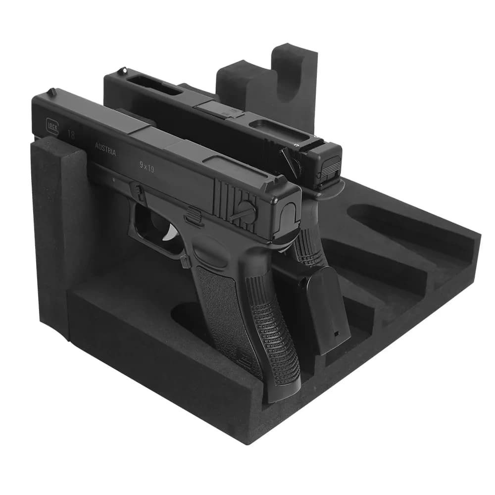 4 Slots Soft EVA Foam Pistol Holder Rack Organizer Gun Protective For Gun Safe Cabinet Storage Handgun Stand Hunting Accessories