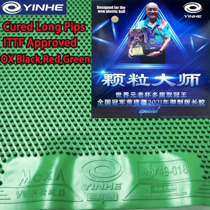 YINHE VVIP Maste Long Pips Table Tennis Rubber OX Cured/Uncured Huang Jianjiang Medium Pips Ping Pong Rubber ITTF Approved