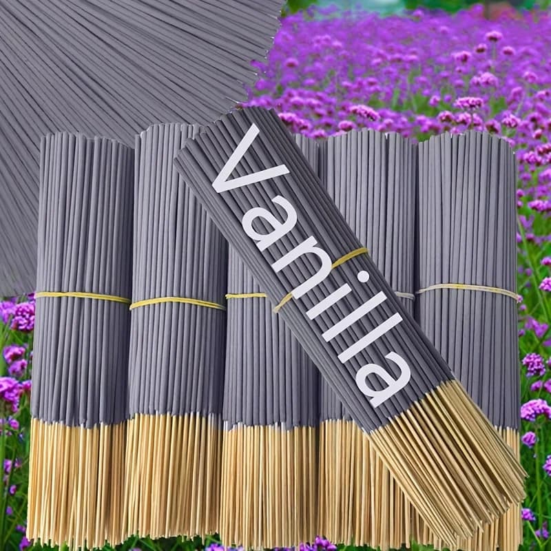 Vanilla Scented Essential Oil Aroma Sticks, 11/51/101/151P, 22.0cm - Long-Lasting, Natural Wood Scent, Suitable for Yoga, Meditation, Relaxation and