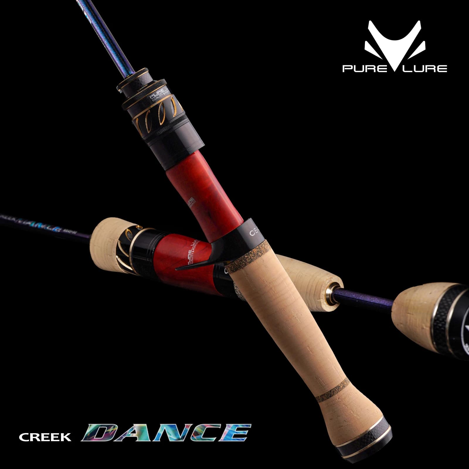 PURELURE CREEK DANCE Trout Rod BFS Fishing Casting UL Spinning Light Travel Rod Stream Ejection Rod Fuji Alconite Ring Perch