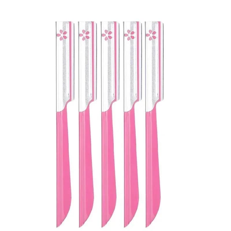 5pc Eyebrow Epilator Sets for Women Makeup Beauty Eyebrows Hair Removal Styling Tool Steel Blade Facial Razor Trimmer