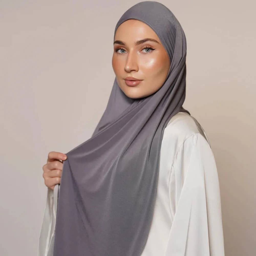 New Premium Jersey Line Hijabs for Women Hijab Scarf Bicolor Medina Silk Hijab Muslim Fashion  Head Wrap for Women Turban Femme