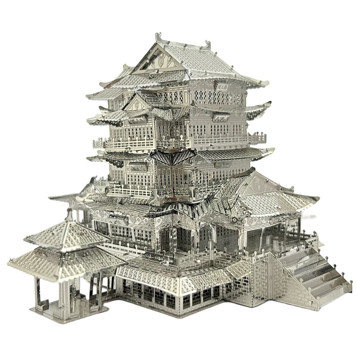 Tengwang Pavilion 3D Metal Puzzles For Adults DIY Mecha Model Kits Blocks Fighter Model Kit Brain Teaser Puzzle Fidget Toys