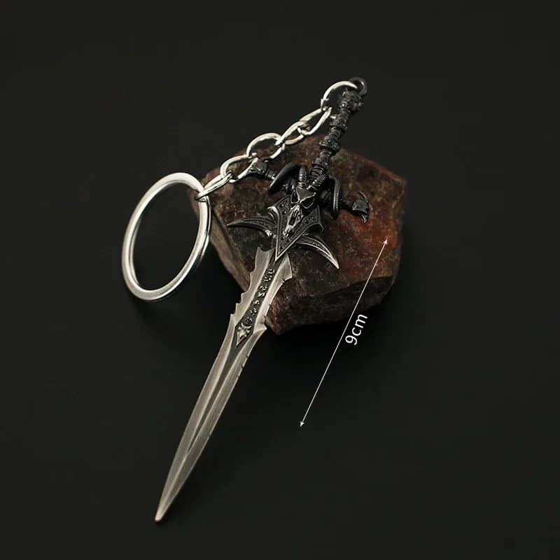 9cm Frostmourne World of Warcraft Metal Keychains Alloy Swords Game Peripheral Model Katana Collections Kids Toys Gifts